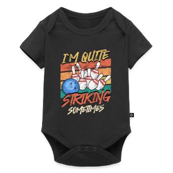 Bowlingspieler Quiet Striking Sometimes Bowling - Baby Premium Kurzarmbody - Schwarz - Vorne