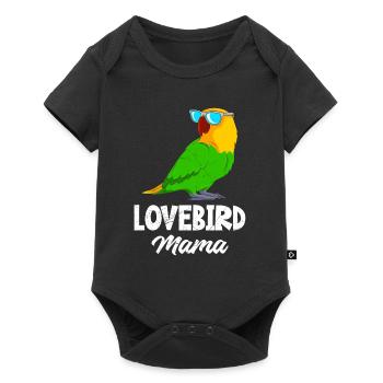 Lovebird Mom Love Birds Parrot Holder Femmes - Body à manches courtes Premium Bébé - noir - Devant