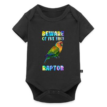 Lovebird Beware of the Tiny Raptor Liebesvögel - Baby Premium short-sleeve bodysuit - black - Front