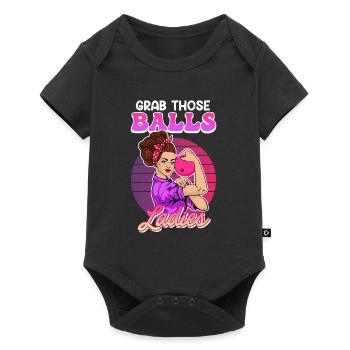 Bowling Damen Grab Those Balls Ladies Bowlen - Baby Premium short-sleeve bodysuit - black - Front