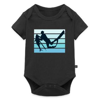 Chasse sous-marine Plongée Chasse au poisson Pêcheur à la lance - Body à manches courtes Premium Bébé - noir - Devant