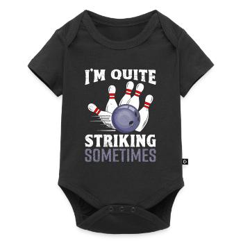 Bowling Strike I ́m Quite Striking Sometimes - Baby Premium short-sleeve bodysuit - black - Front