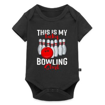 Tenue de bowling Ceci est ma chemise de bowling porte-bonheur - Body à manches courtes Premium Bébé - noir - Devant