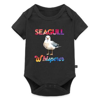 Mouettes, Chuchoteurs d’oiseaux, Amateurs d’oiseaux, Oiseaux marins, Mouettes - Body à manches courtes Premium Bébé - noir - Devant