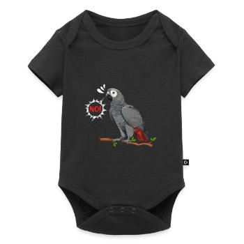 Perroquet gris NON! Amateurs d’oiseaux gris d’Afrique - Body à manches courtes Premium Bébé - noir - Devant