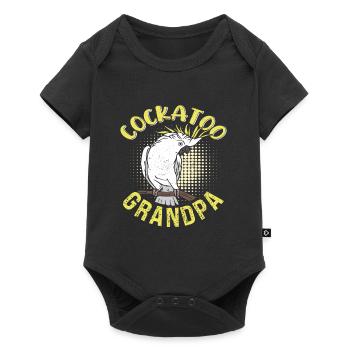 Cockatoo Grandpa Vogelliebhaber Kakadus Männer - Baby Premium Kurzarmbody - Schwarz - Vorne