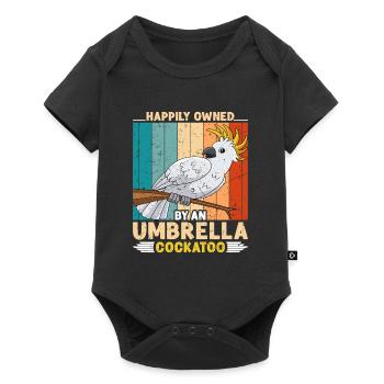 Kakadus Happily owned by an Umbrella Cockatoo - Baby Premium short-sleeve bodysuit - black - Front