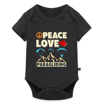 Peace Love Parapente Chemise Femmes - Body à manches courtes Premium Bébé - noir - Devant