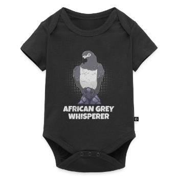 Perroquet Gris Chuchoteur Africain Chuchoteur Gris - Body à manches courtes Premium Bébé - noir - Devant