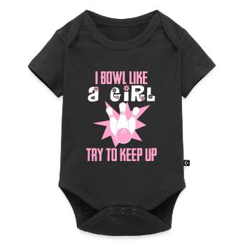 Bowling Damen I do Bowl like a Girl Shirt - Baby Premium short-sleeve bodysuit - black - Front