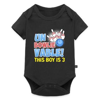 L’anniversaire des enfants Bday est incroyable! Ce garçon a 3 ans - Body à manches courtes Premium Bébé - noir - Devant