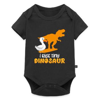Duck Keeper I Rise tiny Dinosaur Duck Lover - Baby Premium short-sleeve bodysuit - black - Front