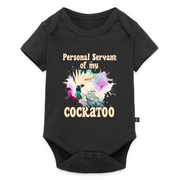 Kakaduu Serviteur personnel de mon cacatoès - Body à manches courtes Premium Bébé - noir - Devant