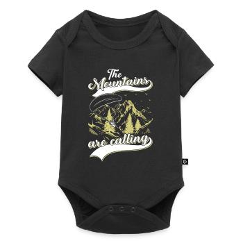 Mountaineering The Mountains are Calling - Baby Premium short-sleeve bodysuit - black - Front