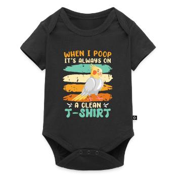 Cockatiel Quand je fais caca c’est toujours propre Chemise - Body à manches courtes Premium Bébé - noir - Devant