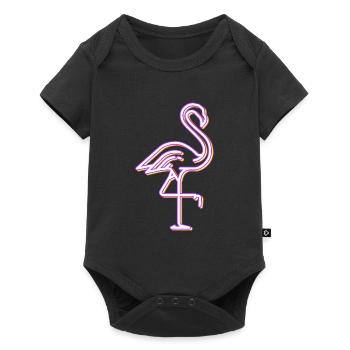 Flamant rose tenue femme flamants roses vie - Body à manches courtes Premium Bébé - noir - Devant