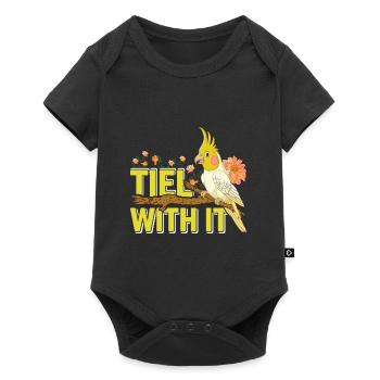 Cockatiel Tiel avec elle Bird Friend Perruche - Body à manches courtes Premium Bébé - noir - Devant