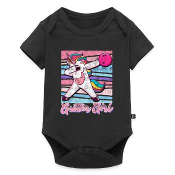 Bowling Femmes Gutter Girl Licorne Fan Bowler - Body à manches courtes Premium Bébé - noir - Devant