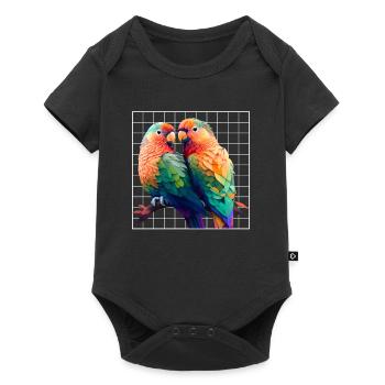 Lovebird Parrots Love Birds Bird Friend - Baby Premium short-sleeve bodysuit - black - Front