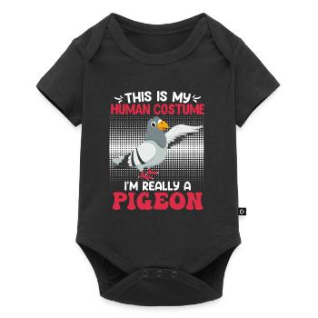 Pigeons Ceci est mon costume humain Je suis un pigeon - Body à manches courtes Premium Bébé - noir - Devant