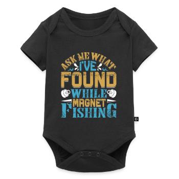 Magnetangler Ask me what I found Magnet fishing - Baby Premium Kurzarmbody - Schwarz - Vorne