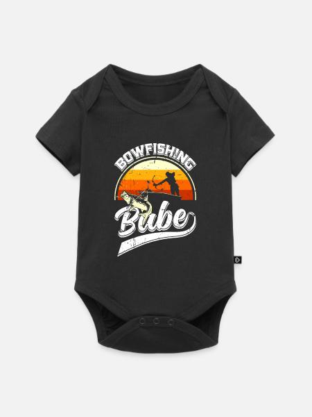 Bogenfischen Frauen Bowfishing Babe Bogenfischer - Baby Premium Kurzarmbody - Schwarz