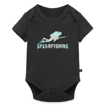 Spearfisher Chasse au poisson de chasse sous-marine avec harpon - Body à manches courtes Premium Bébé - noir - Devant