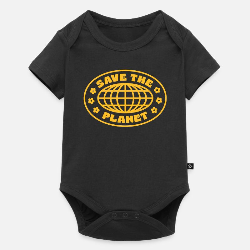save the planet - Baby Premium short-sleeve bodysuit - black