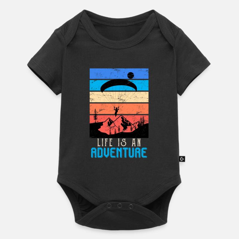 Parapentes La vie est une aventure - Body à manches courtes Premium Bébé - noir