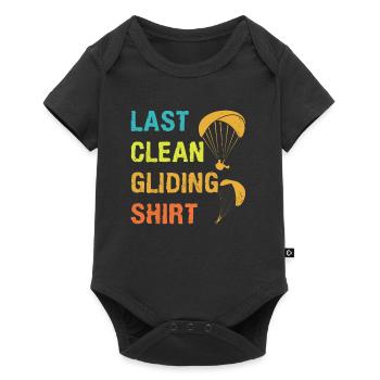 Gleitschirmflieger Last Clean Gliding Shirt - Baby Premium Kurzarmbody - Schwarz - Vorne