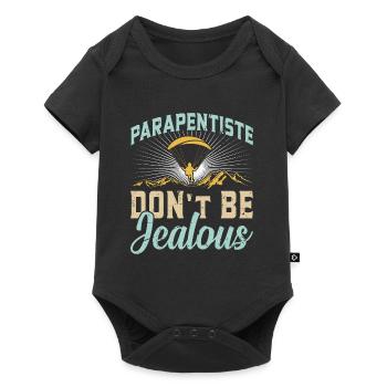Paraglider Parapentiste Don ́t be Jealous - Baby Premium short-sleeve bodysuit - black - Front