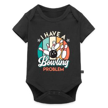 Joueur de bowling drôle j’ai un problème de bowling - Body à manches courtes Premium Bébé - noir - Devant