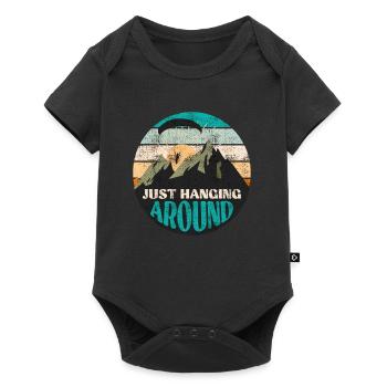 Gleitschirmflieger Just Hanging Around Paraglide - Baby Premium Kurzarmbody - Schwarz - Vorne