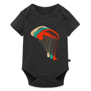 Paragliding Paraglider Shirt Paraglider - Baby Premium short-sleeve bodysuit - black - Front