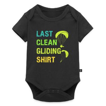 Gleitschirmflieger Last Clean Gliding Shirt - Baby Premium Kurzarmbody - Schwarz - Vorne