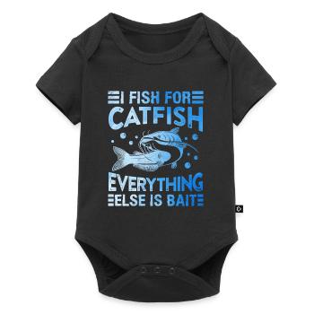 Waller Hobby Angler I fish for Catfish Catfish Fishing - Baby Premium short-sleeve bodysuit - black - Front