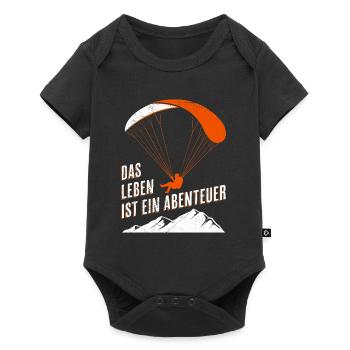 Paragliding Life is an adventure - Baby Premium short-sleeve bodysuit - black - Front