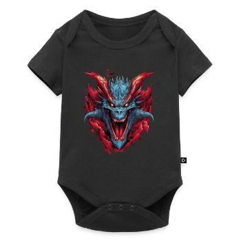 Dragon mystique Lindwurm Monster Monster Monster - Body à manches courtes Premium Bébé - noir - Devant