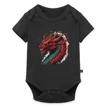 Dragon mystique Lindwurm Monster Monster Monster - Body à manches courtes Premium Bébé - noir - Devant
