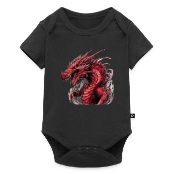 Dragon mystique Lindwurm Monster Monster Monster - Body à manches courtes Premium Bébé - noir - Devant