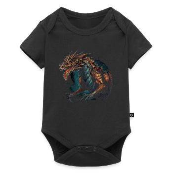 Dragon mystique Lindwurm Monster Monster Monster - Body à manches courtes Premium Bébé - noir - Devant