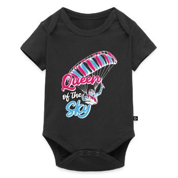 Parapente Femmes Reine du Ciel - Body à manches courtes Premium Bébé - noir - Devant