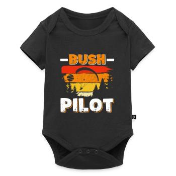 Paraglider Bush Pilot Gleitschirmflieger - Baby Premium short-sleeve bodysuit - black - Front