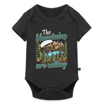 Mountaineering The Mountains are Calling - Baby Premium short-sleeve bodysuit - black - Front