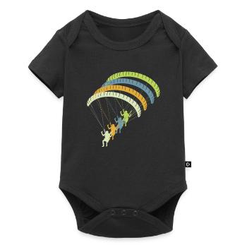 Paragliding Paragliding Pilot Shirt - Baby Premium short-sleeve bodysuit - black - Front