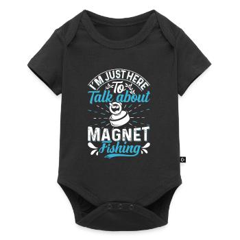 Magnetangeln Je suis ici pour parler de Magnet Fishing - Body à manches courtes Premium Bébé - noir - Devant