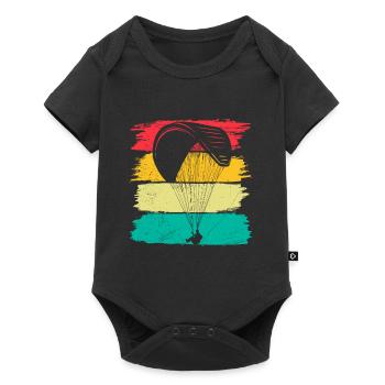 Paragliding Paraglider Shirt Paraglider - Baby Premium short-sleeve bodysuit - black - Front