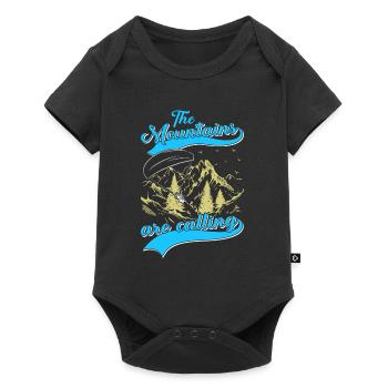 Mountaineering The Mountains are Calling - Baby Premium short-sleeve bodysuit - black - Front
