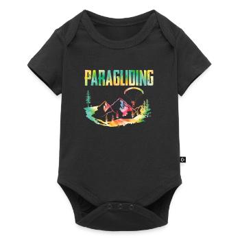 Gleitschirmfliegen Hike and Fly Paragliding - Baby Premium short-sleeve bodysuit - black - Front