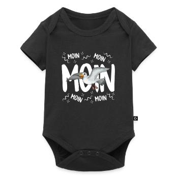 Moin Moin Moin Norddeutschland Shirt Vogelfreund - Baby Premium short-sleeve bodysuit - black - Front